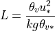 L = \frac{{\theta_v u_*^2 }} {{kg\theta_{v*}}}
