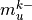 m_u^{k-}