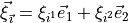 {{\smash[t]{\vec{\xi}}}}_{{\smash[t]{\vec{\imath}}}} =  \xi_{i^1}{\smash[t]{\vec{e}}}_1 + \xi_{i^2}{\smash[t]{\vec{e}}}_2