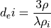 d_ei = \frac{3 \rho}{\lambda \rho _i}