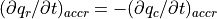 (\partial q_r / \partial t)_{accr} = -(\partial q_c / \partial t)_{accr}