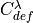 C_{def}^{\lambda }