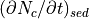 (\partial N_c / \partial t)_{sed}