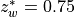 z_w^*=0.75