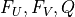 F_U, F_V, Q