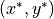 (x^{*},y^{*})