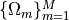 \{ \Omega_m \}_{m=1}^M