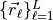 \{{{\smash[t]{\vec{r}}}}_\ell\}_{\ell=1}^L