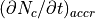 (\partial N_c / \partial t)_{accr}