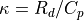 \kappa = R_{d}/C_{p}