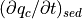 (\partial q_c / \partial t)_{sed}