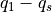 q_1 - q_s