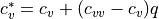 c^*_v = c_v + (c_{vv}-c_v) q