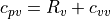 c_{pv} =  R_v + c_{vv}