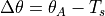 \Delta\theta =
\theta_A - T_s