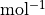 \mathrm{mol^{-1}}