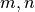 m,n
