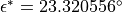 \epsilon^* = 23.320556^\circ