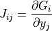 J_{ij}=\frac{\partial G_i}{\partial y_j}