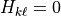 H_{k\ell}=0