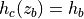 h_c(z_b)=h_b