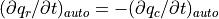 (\partial q_r / \partial t)_{auto} = -(\partial q_c / \partial t)_{auto}