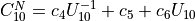 C^{N}_{10} = c_4 U^{-1}_{10} + c_5 +
c_6 U_{10}