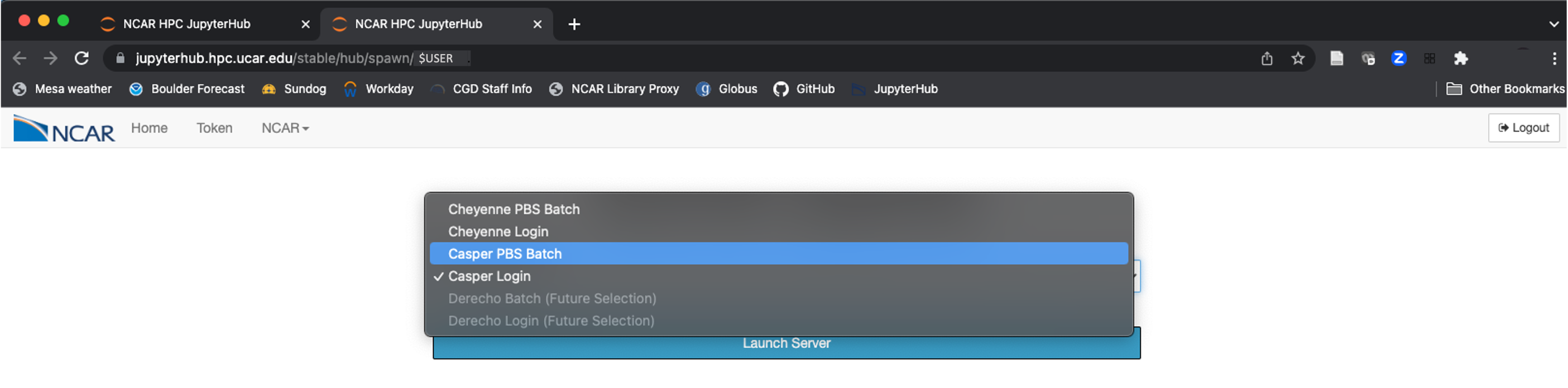 JupyterHub Casper PBS