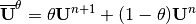 \overline{\bf U}^{\theta} =\theta{\bf U}^{n+1} +
(1-\theta){\bf U}^{n} \nonumber